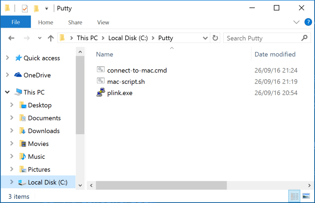 Windows Folder SSH