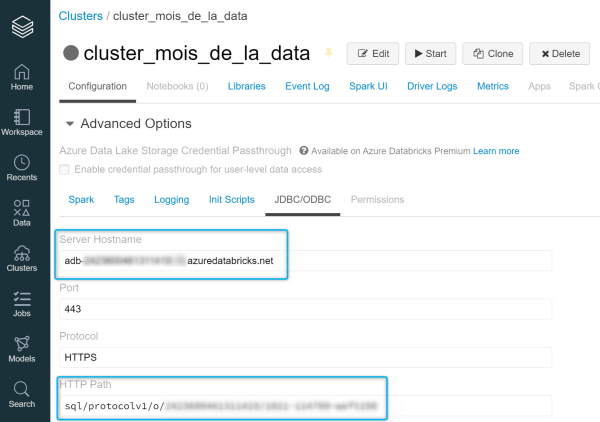 Cluster Azure Databricks