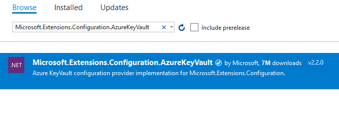 Microsoft.Extensions.Configuration.AzureKeyVault