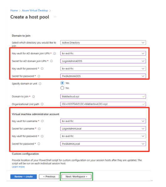 Visuel 4 create a host pool