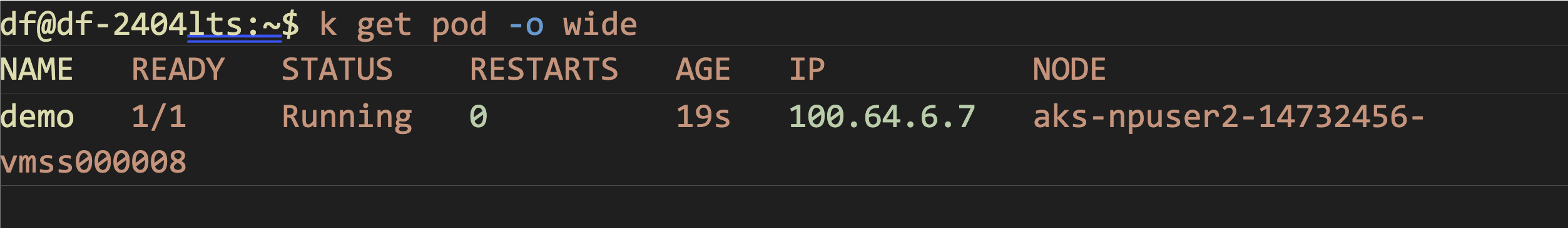 accéder à une application dans un pods