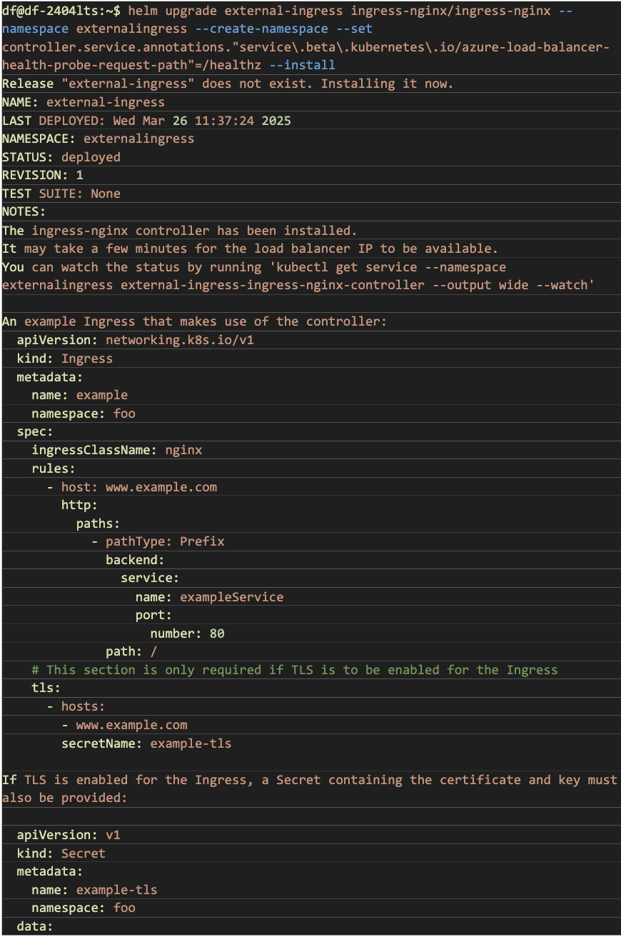 AKS KUBERNETES commande Helm