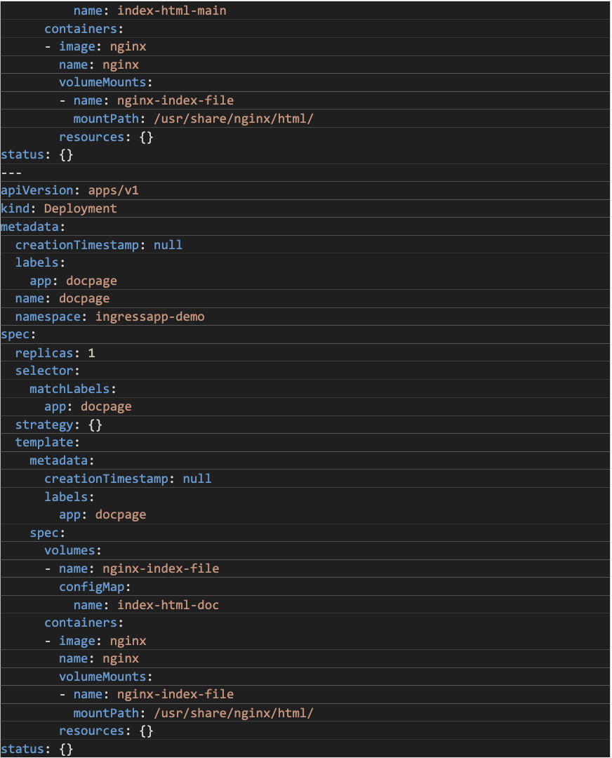 Une fois l’application déployée, elle sera exposée dans le cluster avec un service.
